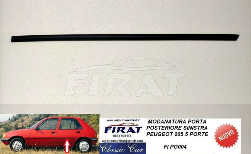 MODANATURA PORTA PEUGEOT 205 5 PORTE POST.SX (PG004)